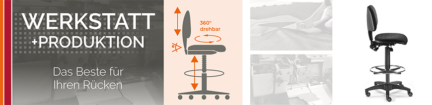 Werkstatt und Produktionsstühle